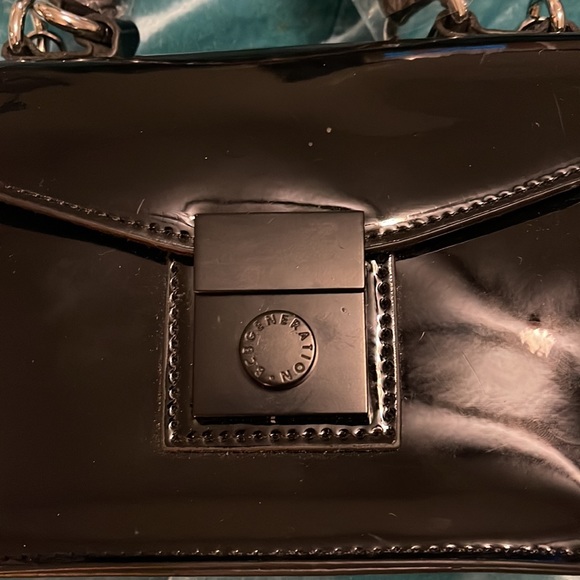 BCBGeneration Black Patent Mini Handled Bag - Picture 6 of 6